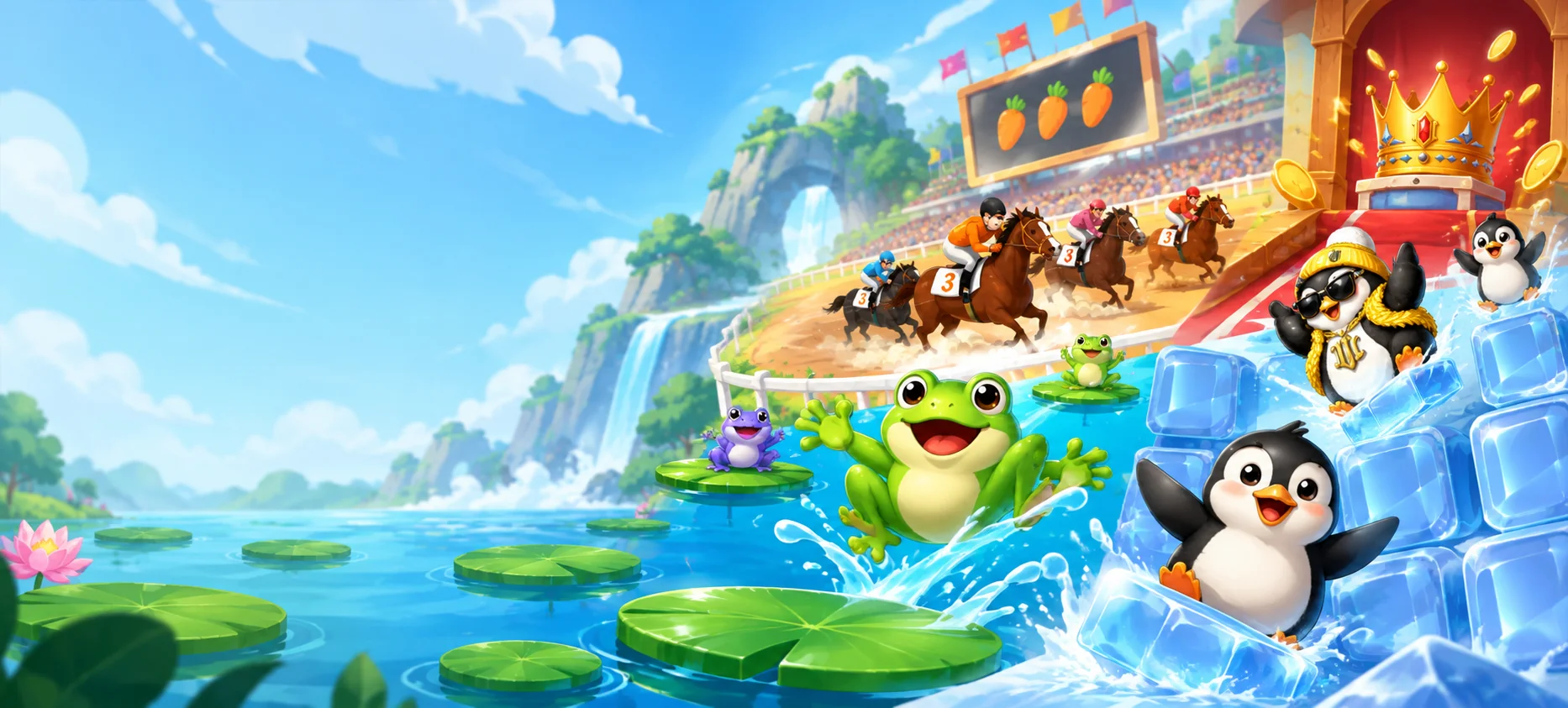 JOMO characters playing games